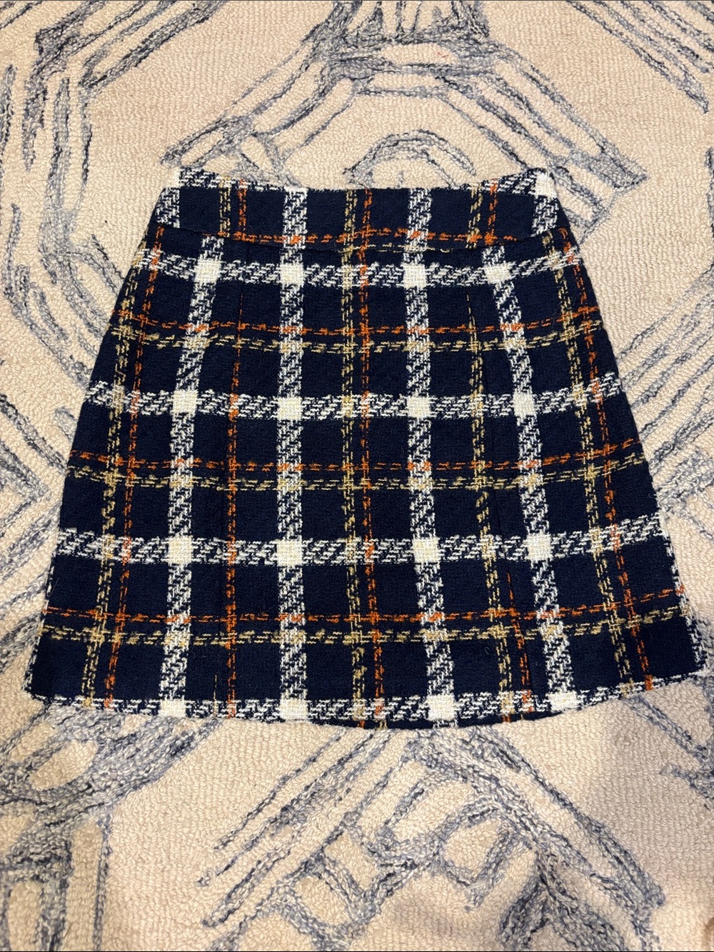 Favorite Daughter, The First Wife, Mini Skirt, Blue/Orange Plaid, Size 4 (NWT)